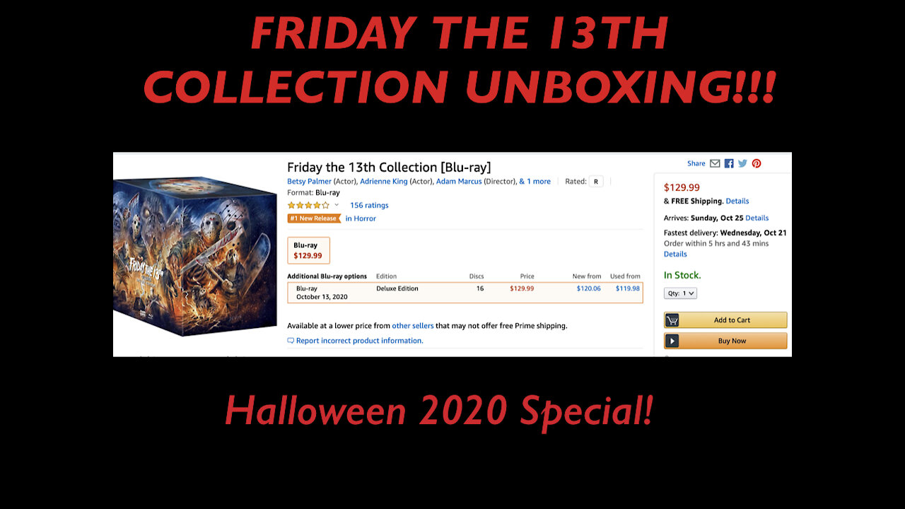Friday the 13th Collectors Deluxe Edition UNBOXING (Oct '20)