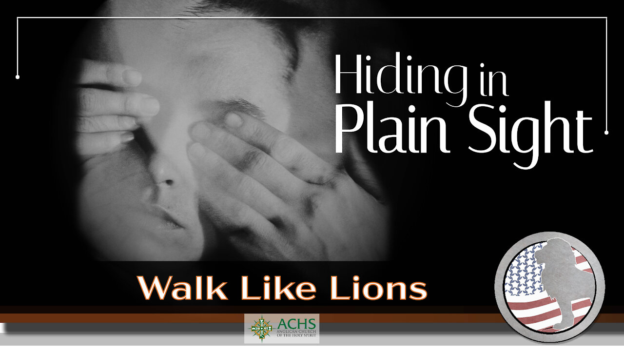 "Hiding in Plain Sight" Walk Like Lions Christian Daily Devotion with Chappy Mar 08, 2021