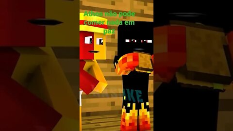 MINECRAFT: ATHOS E SEU SANDUÍCHE NÃO TEM PAZ #shorts