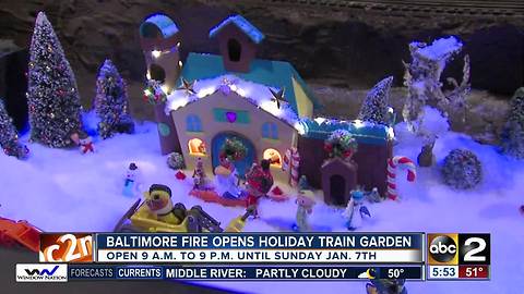 Baltimore Fire opens their Holiday Train Garden