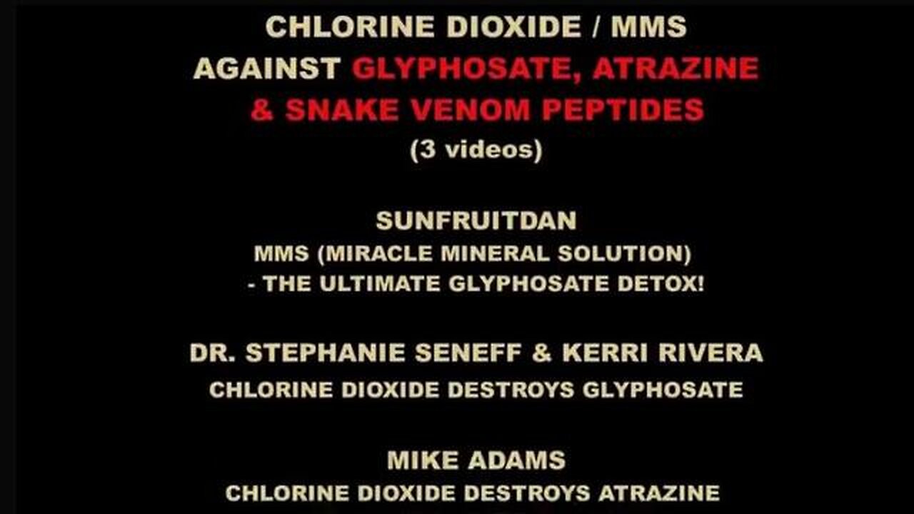 Chlorine Dioxide against Glyphosate, Atrazine, Snake Venom Peptides