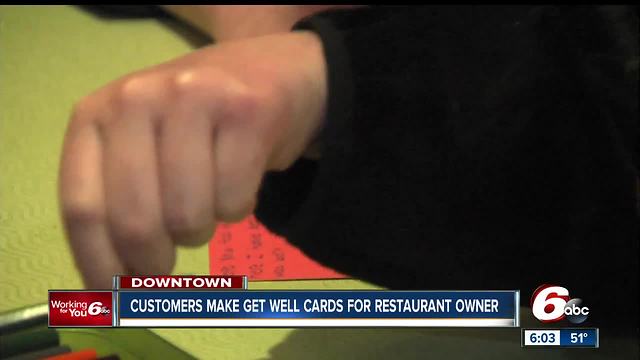 Customers make get well cards for restaurant owner who was badly beaten