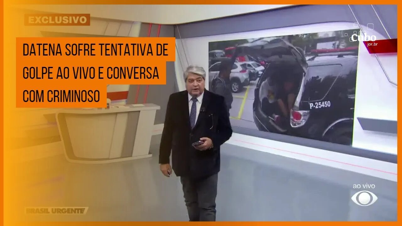 Datena sofre tentativa de golpe ao vivo e conversa com criminoso