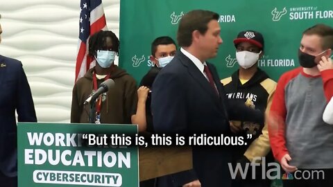 Ron DeSantis Yells at Kids to Take Off Their Masks