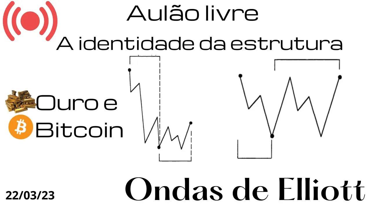 Aulão Livre 4 - A identidade da estruturas Bitcoin e ouro | ONDAS DE ELLIOTT