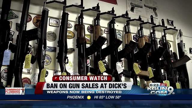 Dick's Sporting Goods to destroy remaining guns for sale