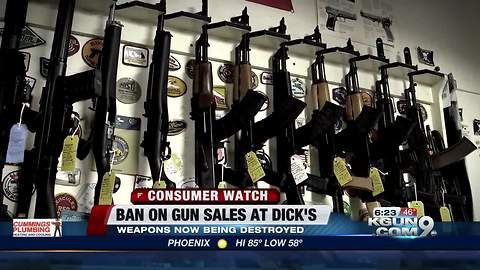 Dick's Sporting Goods to destroy remaining guns for sale