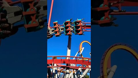 Silver Bullet ending helix at Knott’s Berry Farm #knottsberryfarm #silverbullet #coaster