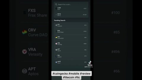 #coingecko #mobile #review #litecoin #ltc