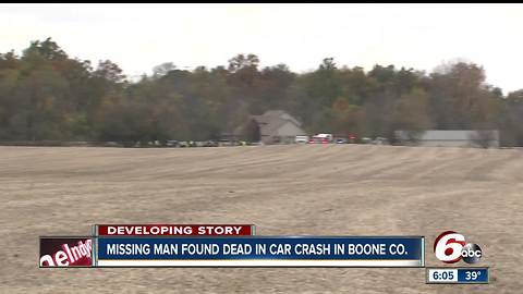 Man reported missing later found dead in car crash