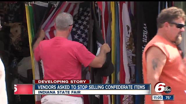 Indiana State Fair asks vendors to stop selling Confederate items