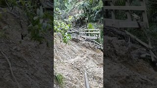 Slip after flood in forrest