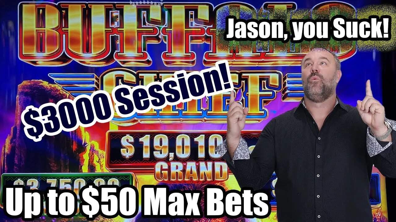 Buffalo Chief - $3000 Session! GRAND COIN Makes My Stomach Drop! #FridaysFailures