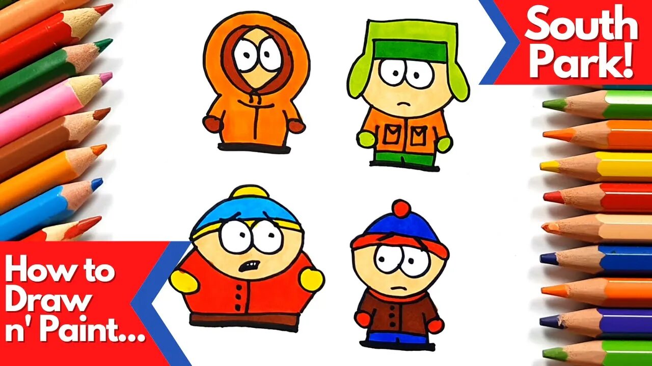 How to draw and paint South Park