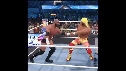 wwe 2k23 hulk hogan destroys Triple H #wwe2k23 #wwe2k23gameplay #wwe2k23myfaction