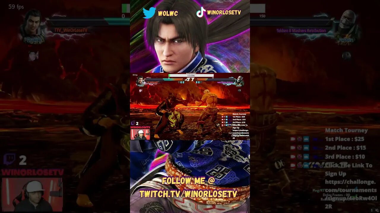 Tekken 7 Lei Wulong Match Highlight #70 #shorts #tekken7