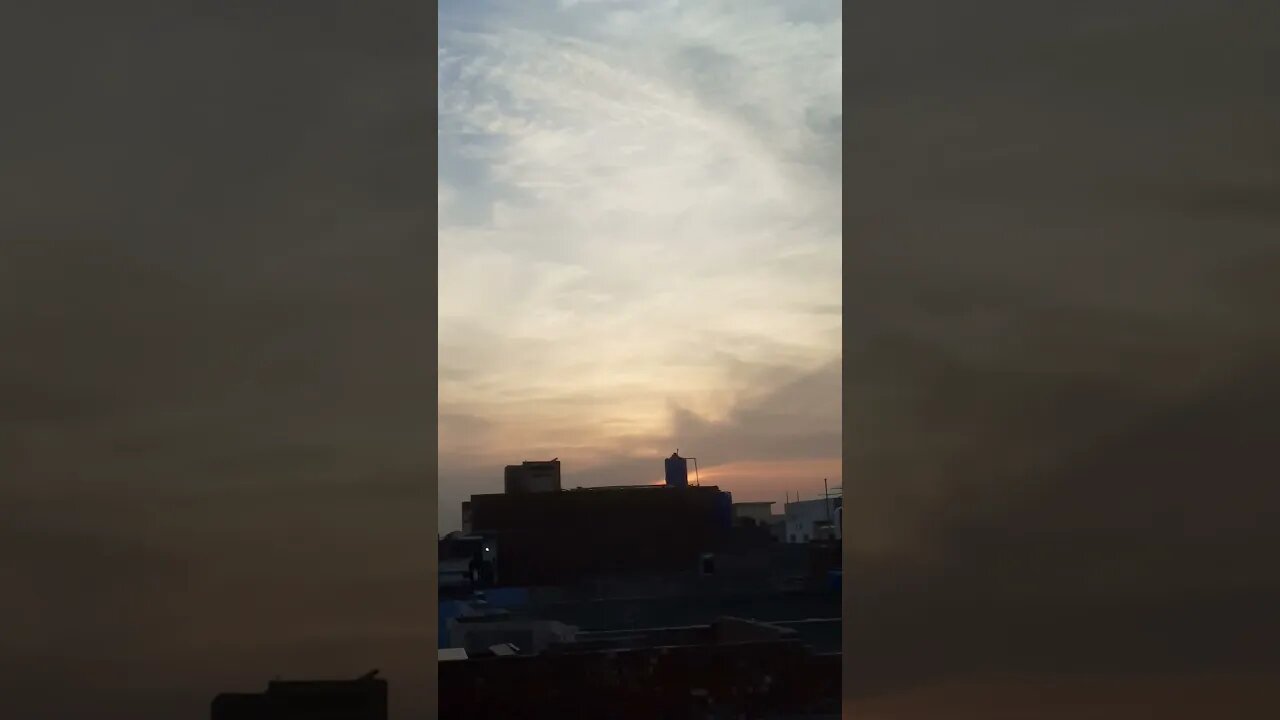 Attractive sunset view in clouds #sunset #evening #clouds #lahore #awesome