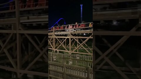 Night ride on The Beast at Kings Island #kingsisland #rollercoaster #trending #themepark #beast