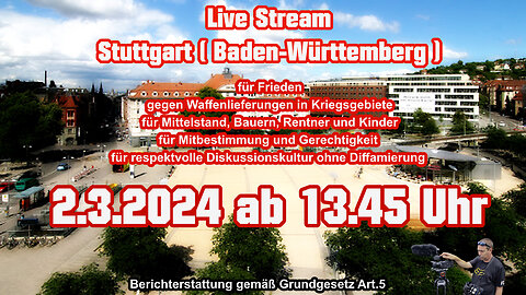 Live stream on March 2nd, 2024 from Stuttgart