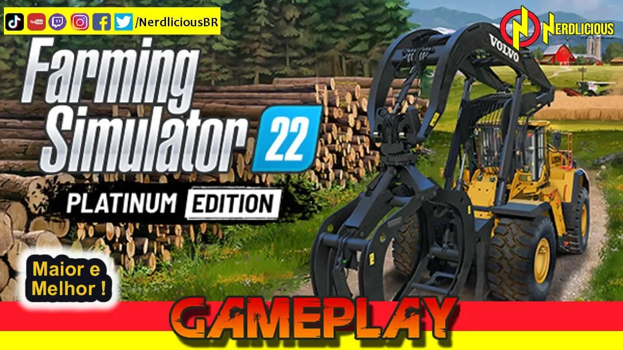 🎮 GAMEPLAY! FARMING SIMULATOR 22 está melhor ainda na versão Platinum Edition! Confira a Gameplay!