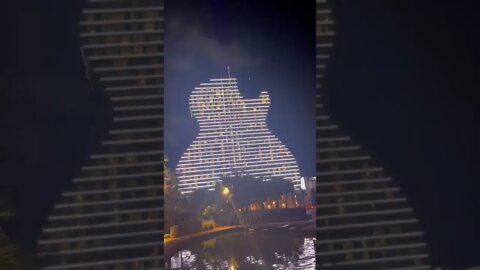 The Guitar Hotel Light Show In Miami#shorts #shortvideo #shortsvideo