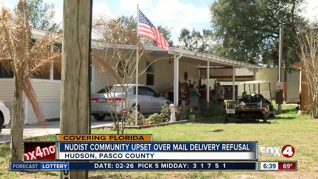 Carrier won't deliver mail to people in nudist community