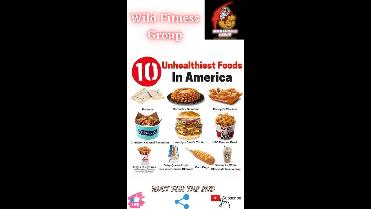 🔥10 unhealthy foods in America🔥#shorts🔥#viralshorts🔥#fitnessshorts🔥#wildfitnessgroup🔥