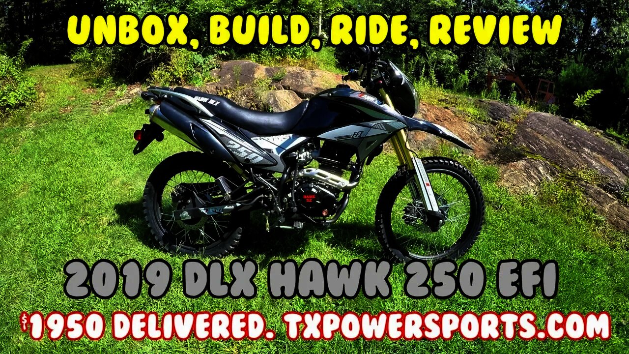 [E1] 2019 Fuel Injected RPS Hawk DLX 250 ($1950) unboxing assembly Review txpowersports.com (4k UHD)