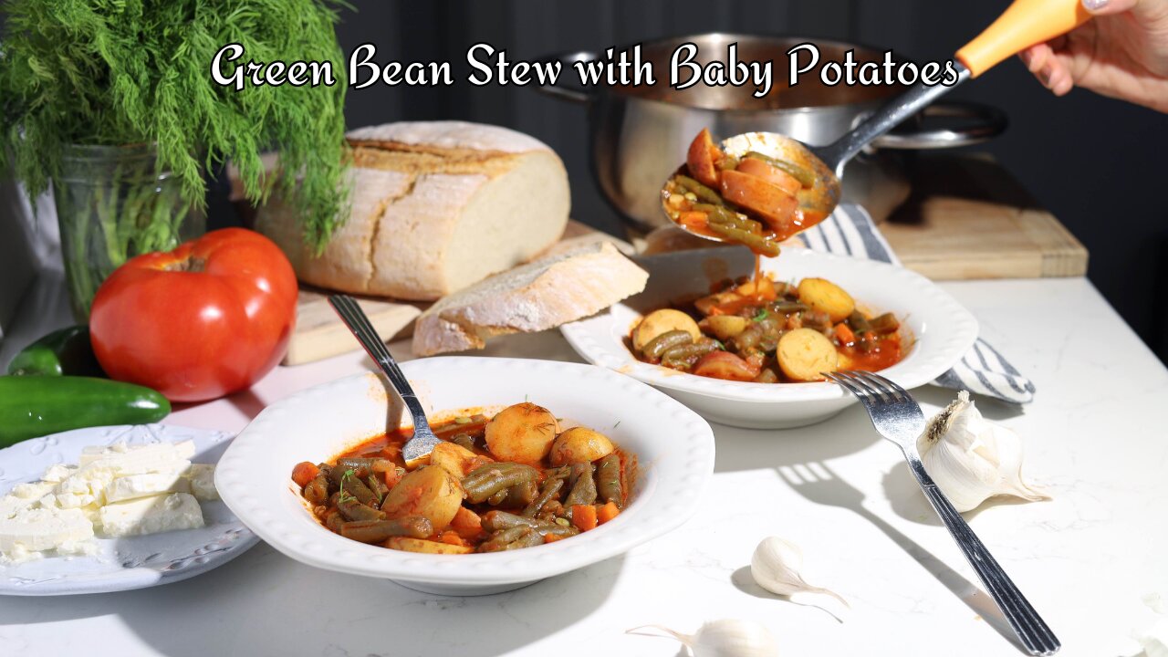 Green Bean Stew with Baby Potatoes (Vegan and Gluten Free)