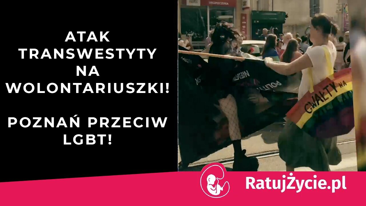 Wściekły atak transseksualisty na wolontariuszki! Poznań przeciw LGBT!