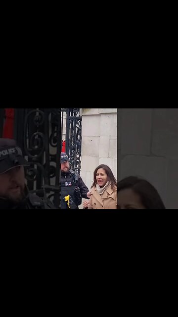 Tourist doe's not like be told what to do by police #horseguardsparade