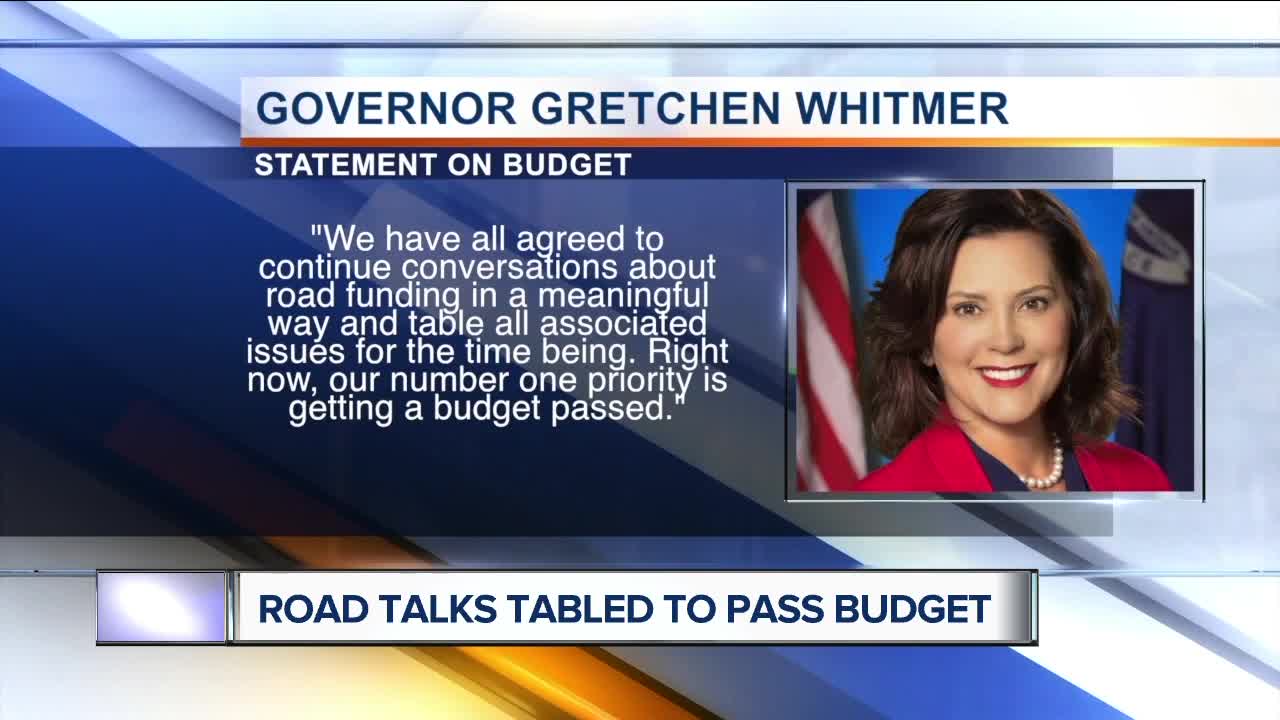 Gov. Whitmer, Republicans to 'table' road funding issues in budget deal