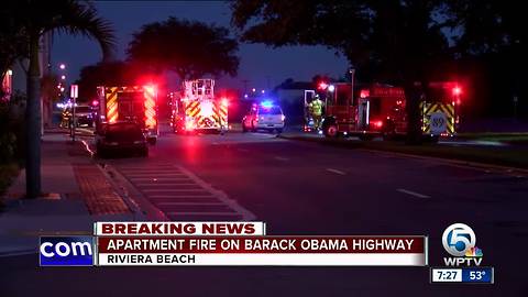 Fire at apartment in Riviera Beach
