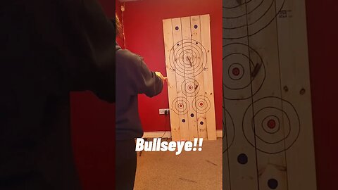 Throwing Knife Bullseye: Did I Make the Perfect Throw? #Shorts