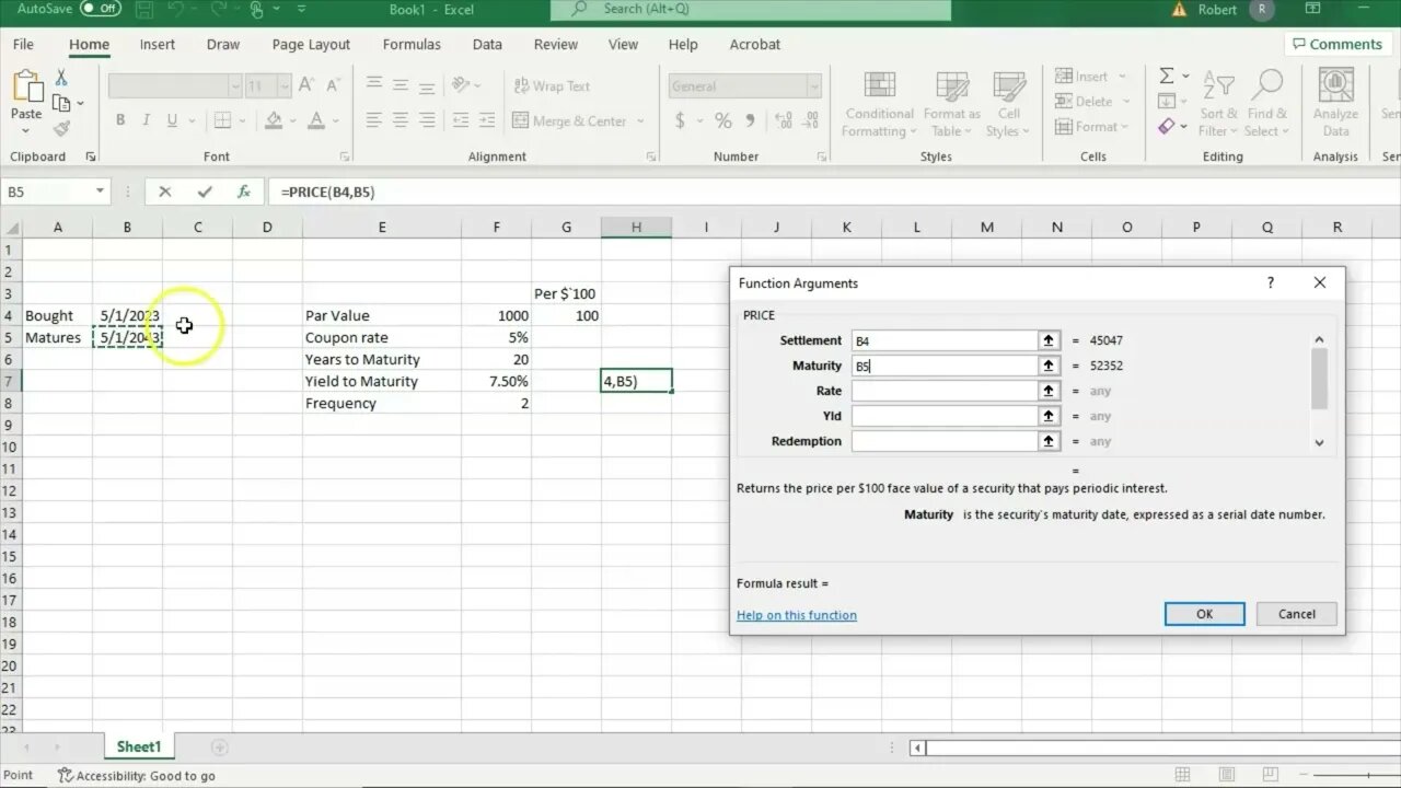 How to Easily Calculate a Bond Price in Excel