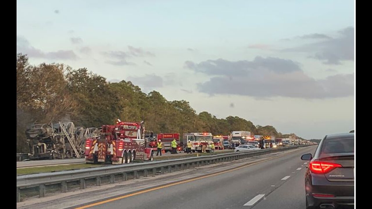 Vehicle fire shuts down NB lanes of Florida Turnpike in Western Indian River County