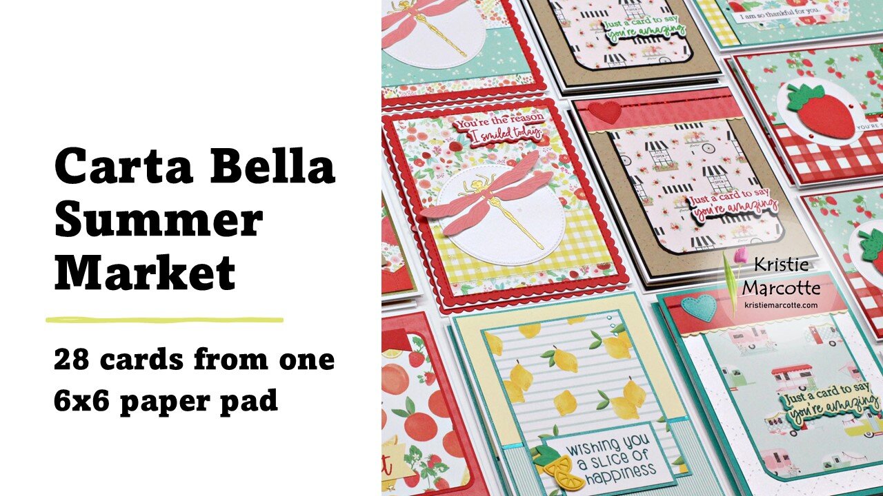 Carta Bella | Summer Market | 28 cards from one 6x6 paper pad