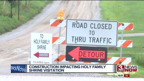 Construction affecting Holy Family Shrine visitation