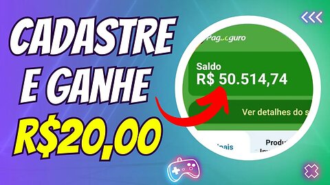 [CADASTRE E GANHE R$20,00] JOGO que GANHA DINHEIRO DE VERDADE e Já Pode Sacar NA HORA via PIX