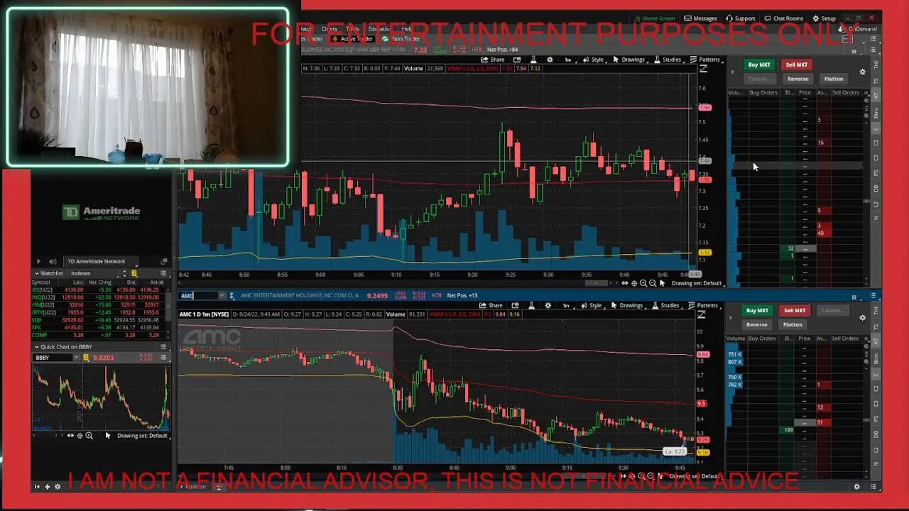 stock market Small Account Live $BBBY $APE / $AMC come hang out