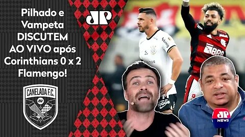 "VOCÊ TÁ MALUCO? O que o Flamengo FEZ com o Corinthians foi..." Pilhado DISCUTE com Vampeta após 2x0