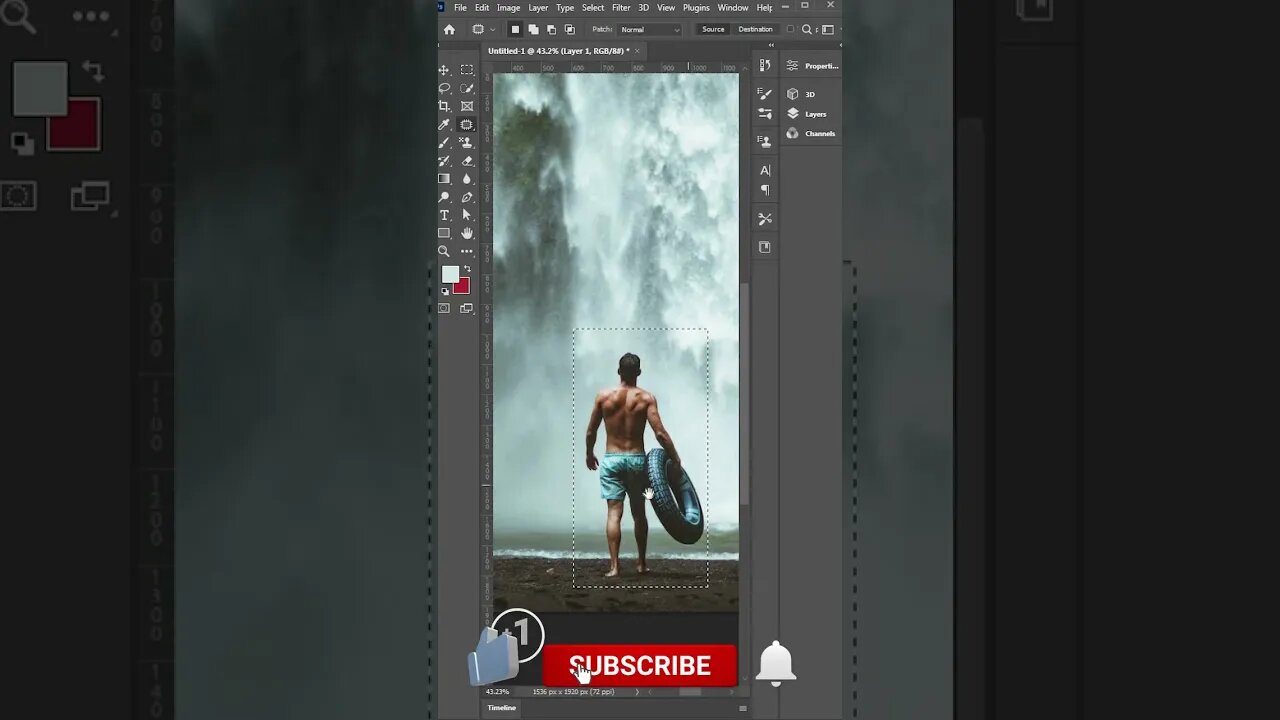 Any Subject Remove In Photoshop | #newtipstricks #trendingshortfffff #shorts #photoshopshort