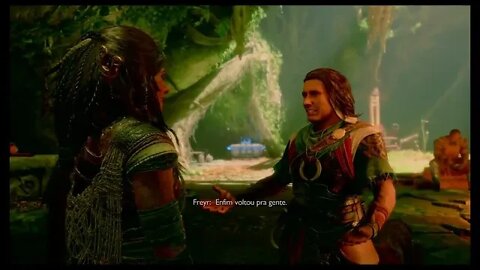 Kratos ajudando Freya a encontrar seu irmão!
