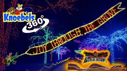 Knoebels "Joy Through the Grove" 2022 in 360 | FULL LIGHT SHOW