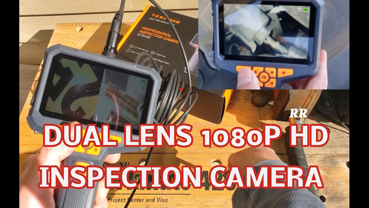 Dual Lens 1080P HD Inspection Camera, Borescope, Light, Long Lead