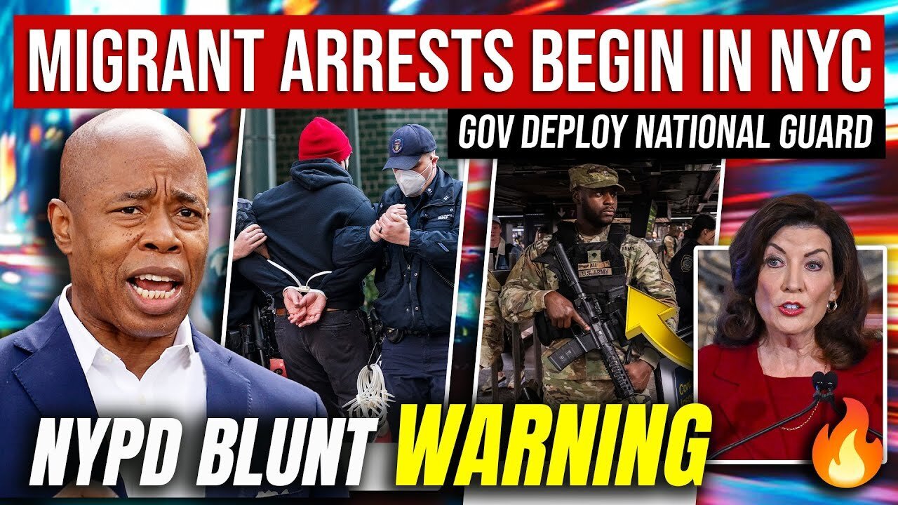 MIGRANT ARRESTS BEGIN IN NYC 🔥 NYPD BLUNT WARNING 🚨 GOV DEPLOY NATIONAL GUARD TO PETROL NYC SUBWAY