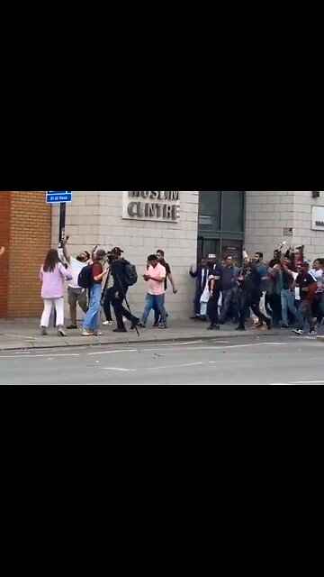 uk riots psy-op the media staging angry Muslim rioters marching