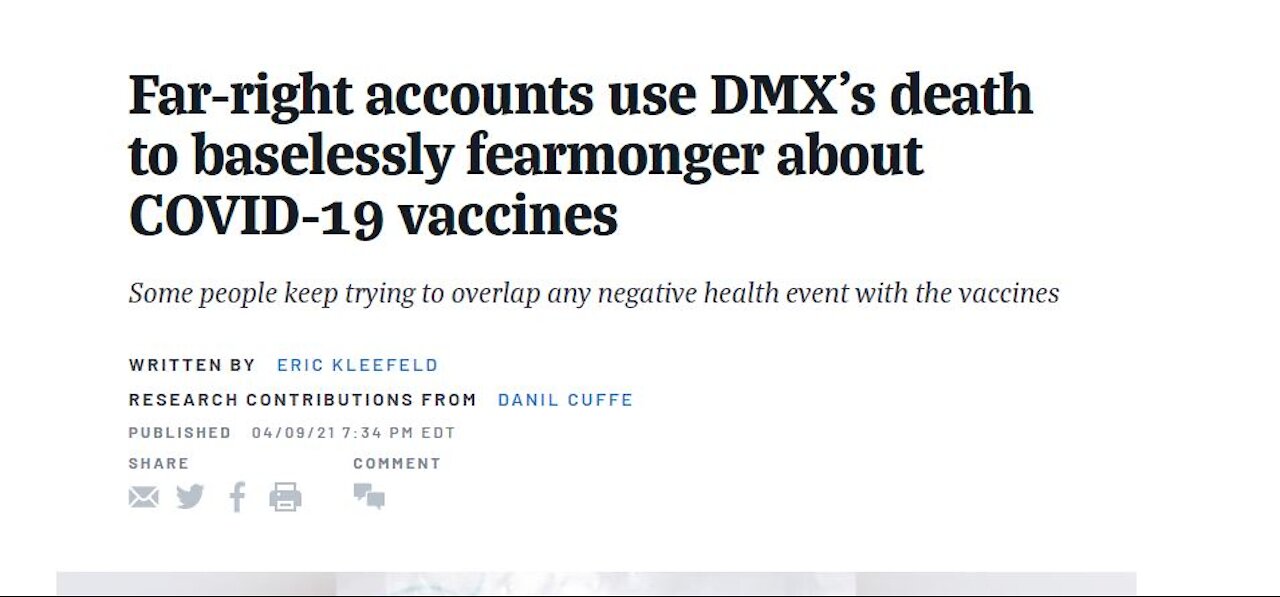 Media Matters Claims Zero Chance Deaths After Vaccines Were From The Vaccine