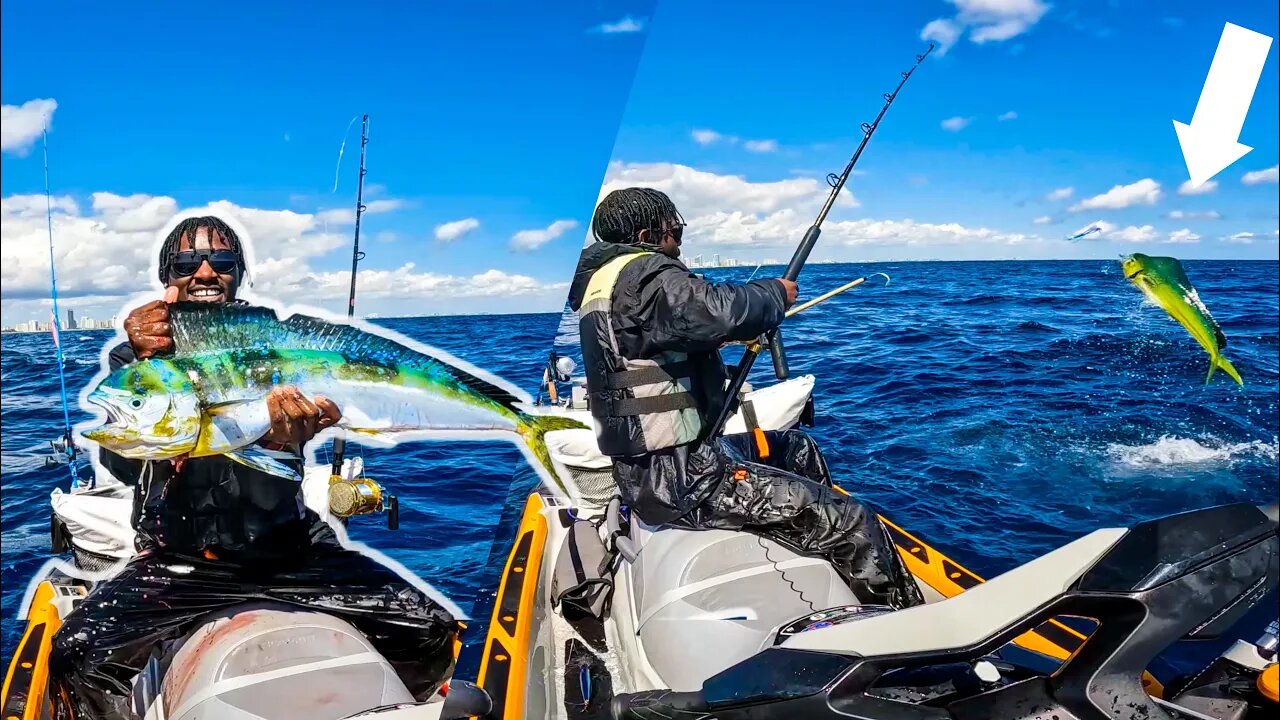 Catching MAHI-MAHI 1 Mile Off The Beach On My Sea-Doo Fish Pro Trophy