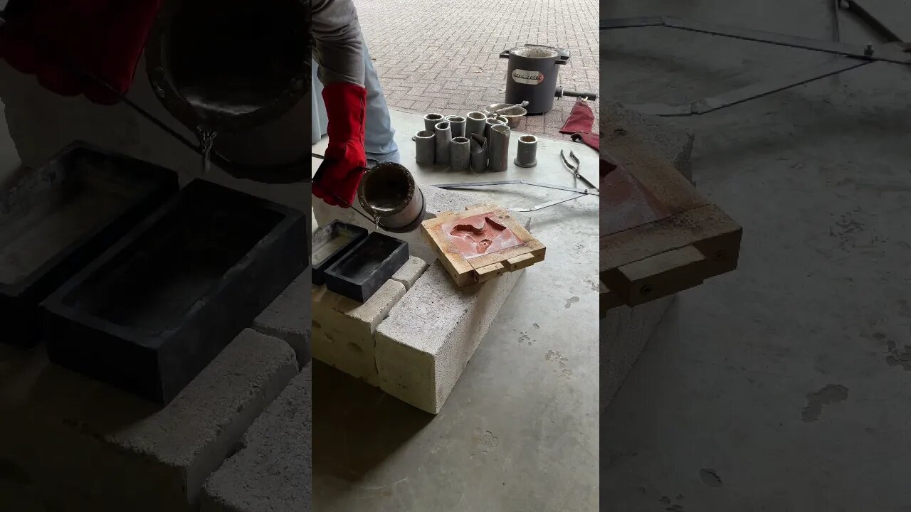 🔥LEAD POURING 😮 #devilforge #lead